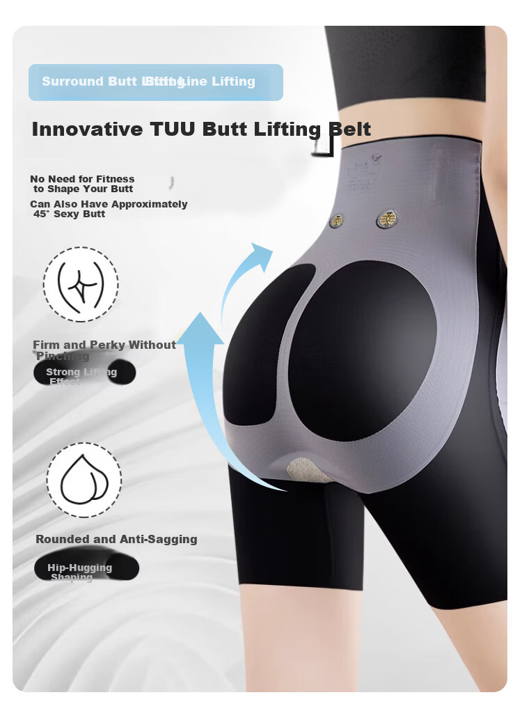 FitonTon High Waist Strong Tummy Control Floating Pants Postpartum Waist Trainer Shaping Hip Lift Seamless Slimming Leg and Hip Safety Shorts for Women 7