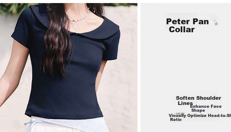 Semir Women's Summer Short Solid Color Doll Collar Short Sleeve Slim Fit Polo Shirt 2026 Gentle Clothing 109326115001 7
