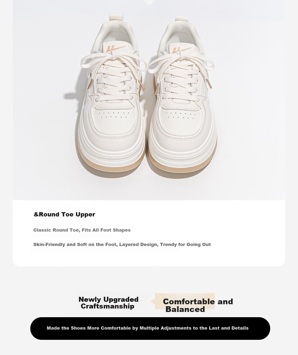 Warrior Women's Summer Breathable Mesh White Sneakers Thick Sole Height Increasing Casual Skate Shoes Beige Brown (Mesh) Size 36 7
