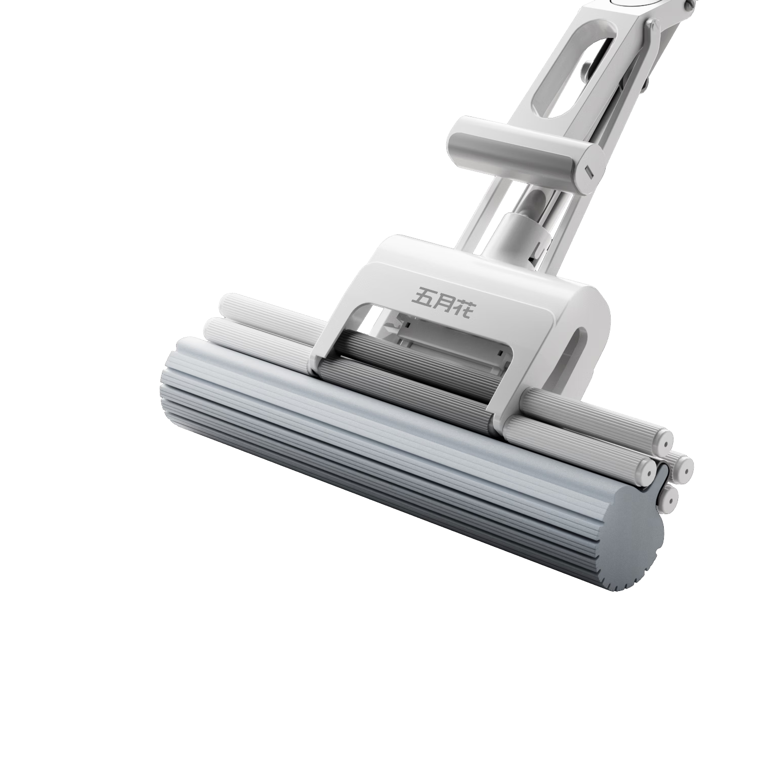 Mayflower Sponge Mop 38cm 2 Heads 130cm Rod Absorbent Sponge Hands-Free Roller Wringer Lazy Floor Mop Cloth