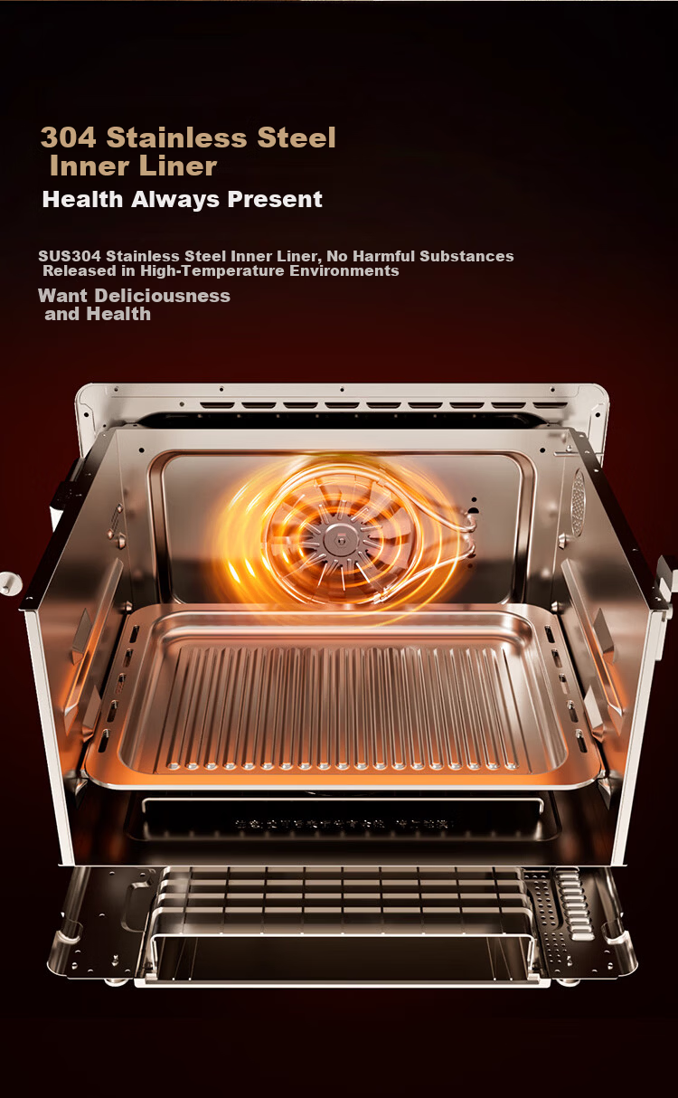 JD Jingzao New Home Micro Steam Oven All-in-One Smart Microwave Oven Toaster Steamer Air Fryer Multifunctional Inverter 28L Popular Cooking Stove WRA106 12