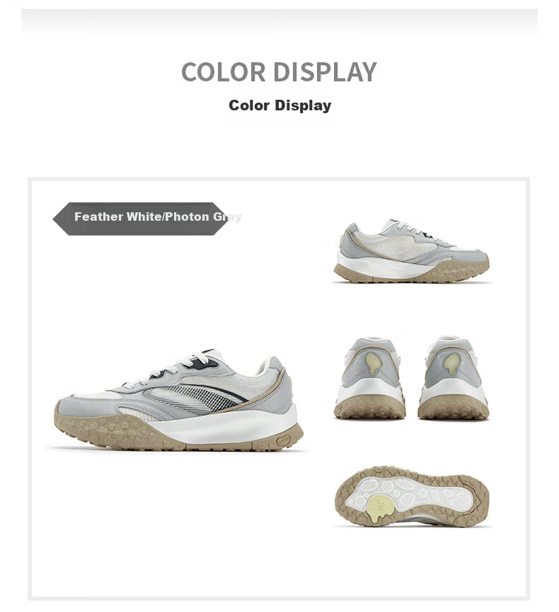 361° Men's Su Bing 3 Spring Summer Retro Casual Thick Sole Dad Sneakers 672616773-2 30