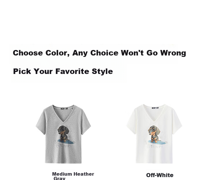 Semir Women's Summer Short Sleeve Cropped Raglan Sleeve Slim Fit V-Neck Puppy Print Pullover T-Shirt 2026 109326100018 13