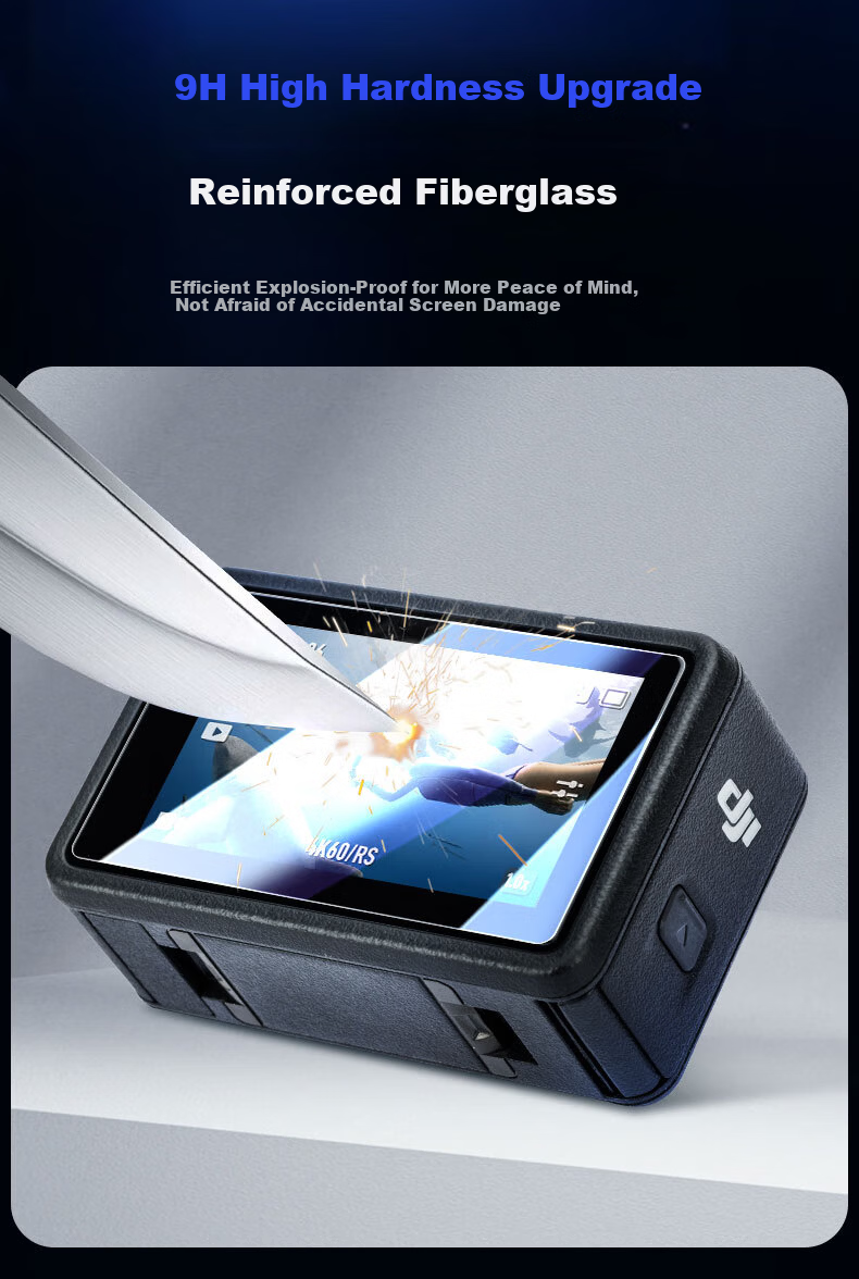 JJC Tempered Glass Screen Protector and Lens Film for DJI Action 5 Pro Osmo Sports Camera Accessories 3