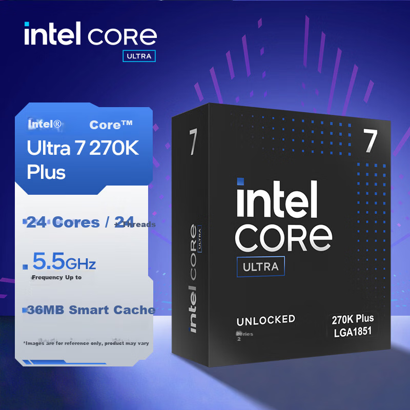 Intel Core Ultra 7 Processor 270K Plus Desktop CPU 24 Cores 24 Threads Boxed CPU for Delta Action / Valorant Gaming