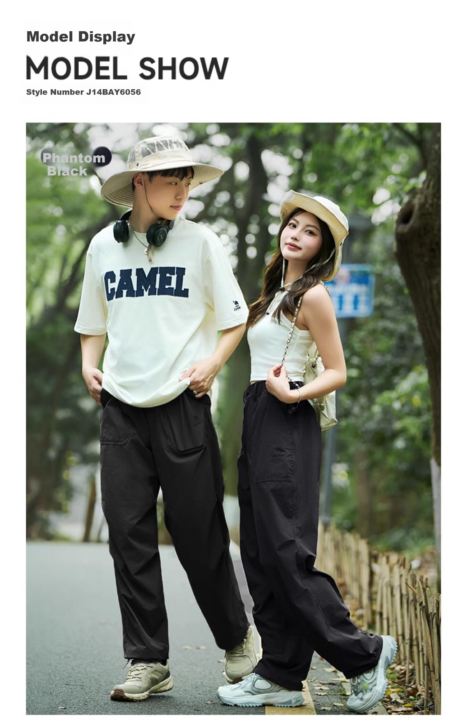 CAMEL [Dilraba Dilmurat Edition] Women's Outdoor Cargo Wide-Leg High-Waist Elastic Drawstring Jogger Pants 33