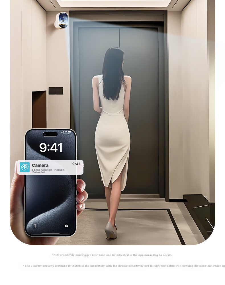 Tuqiang Wireless WiFi Magnetic Doorway Staircase Camera Battery-Powered Indoor Outdoor HD Remote Mobile Surveillance Camera No Drilling Required 27