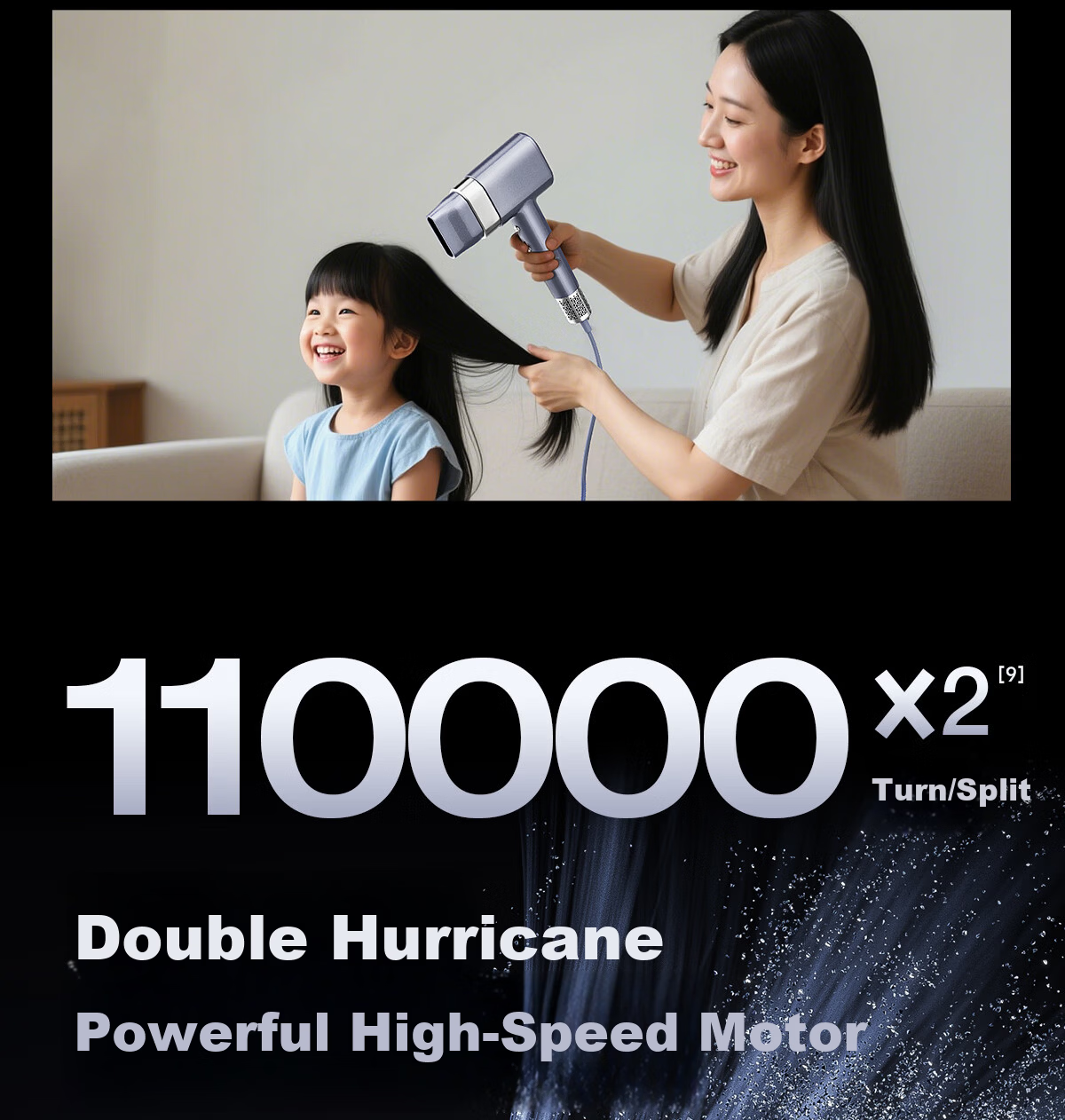 Tongsci F8 Plasma High-Speed Hair Dryer Dual Barrel Home Use Hair Care Quick Drying Strong Wind Power Damage-Free Hair Blow Dryer Birthday Anniversary Gift for Girlfriend Wife Practical Premium Gift B 11