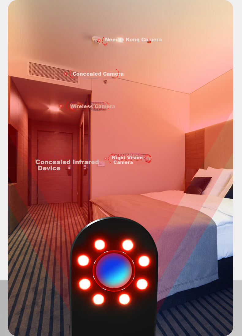 Masentek S001 Camera Detector Hotel Anti-Peeping Infrared Detection Device Anti-Surveillance Signal Scanner Intelligent 7