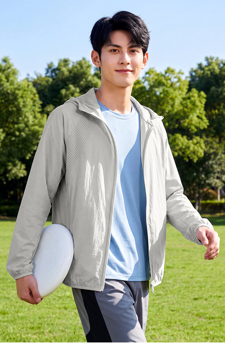 Baleno Men's Summer Lightweight Sun Protection Jacket Outdoor Sports Travel Skin Jacket Hooded Fishing Shirt 18