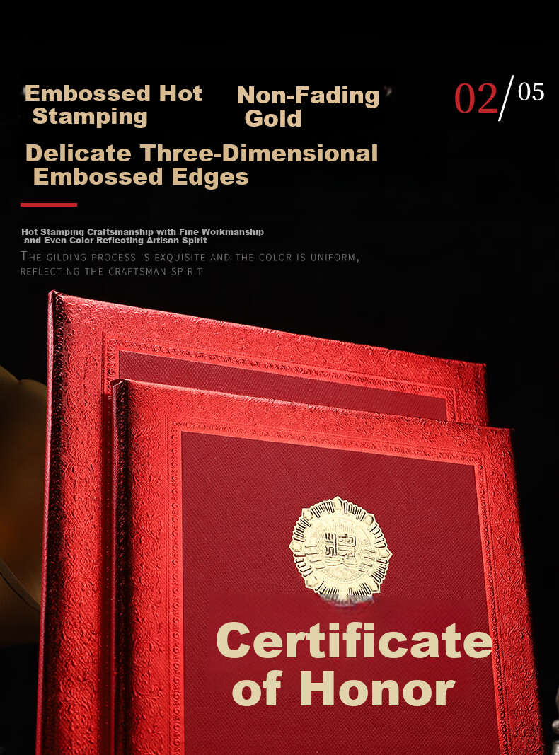 Elifo Honor Certificates 10-Pack 8K Medal Blank Award Certificates Training Commendation Recognition with 20 Inner Sheets 5