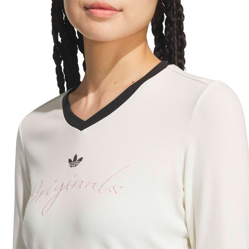 Adidas Originals Women's P TEE LS Long Sleeve T-Shirt KS2382 White XS 6