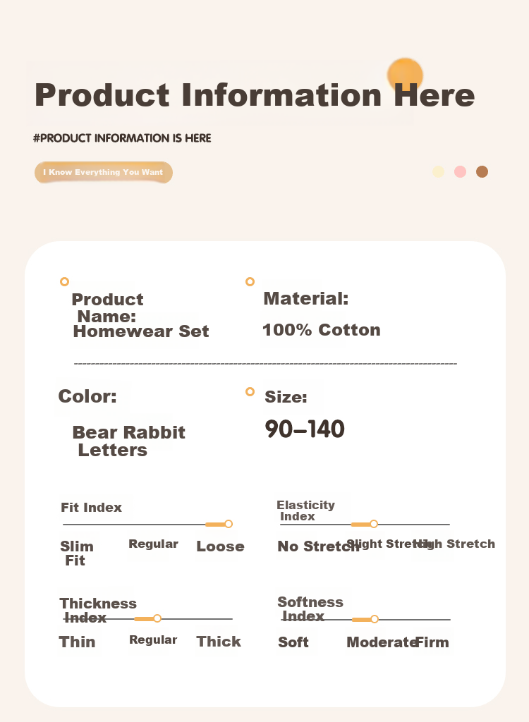 Badibadi Spring And Autumn Cotton Pajama Set for Infants And Toddlers, Boys And Girls Baby Sleepwear Air Conditioning Wear with Bear Rabbit Letter Design, Size 140 6