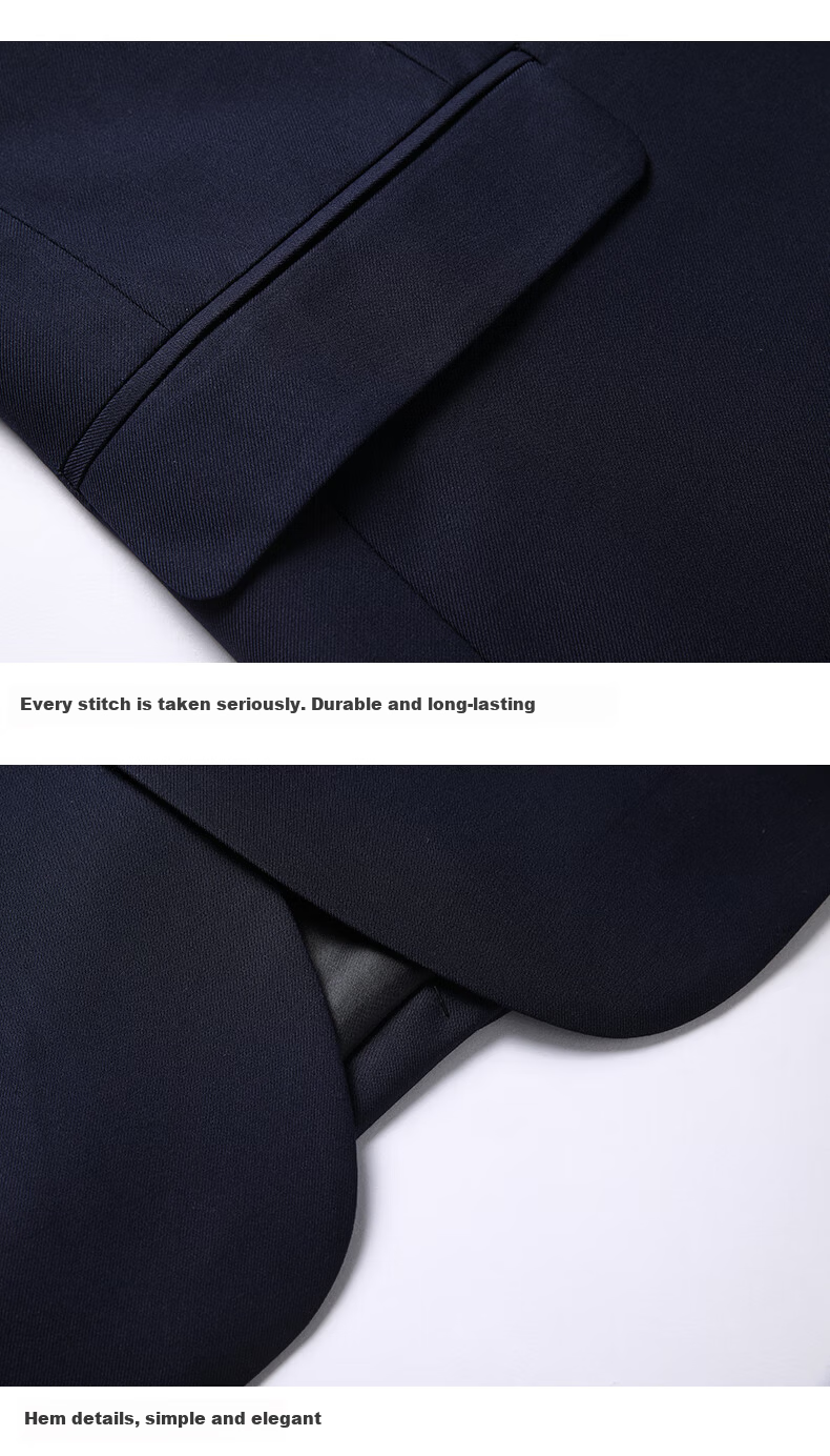 ROMON Men's Suit, Four Seasons Style, Slim Fit, Professional Business Formal Wear, Men's Suit Jacket, Casual Blazer, Men's Clothing 10