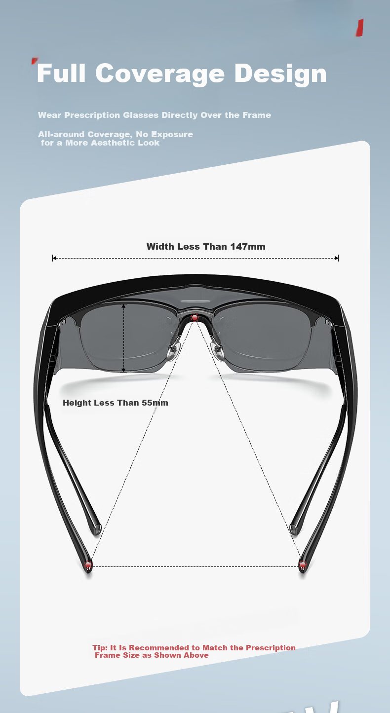 CHAINGO Sports Photochromic Glasses Clip-On Prescription Sunglasses Mountaineering Goggles Outdoor Windproof UV Protection Sunglasses 12
