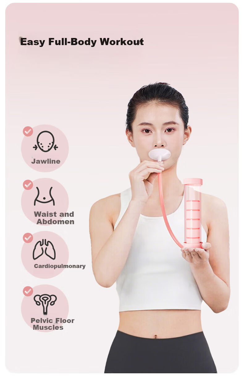 Langwei Breathing Dumbbell Diaphragmatic Breathing Trainer Lung Capacity Abdominal Muscle Vest Line Training Aid for Children and Adults 2