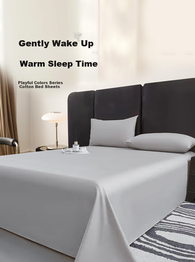 CROWN Single Cotton Bed Sheet 60s 1.8x2.3m 100% Cotton A-Class Student Dormitory Hotel Dustproof Duvet Cover 1