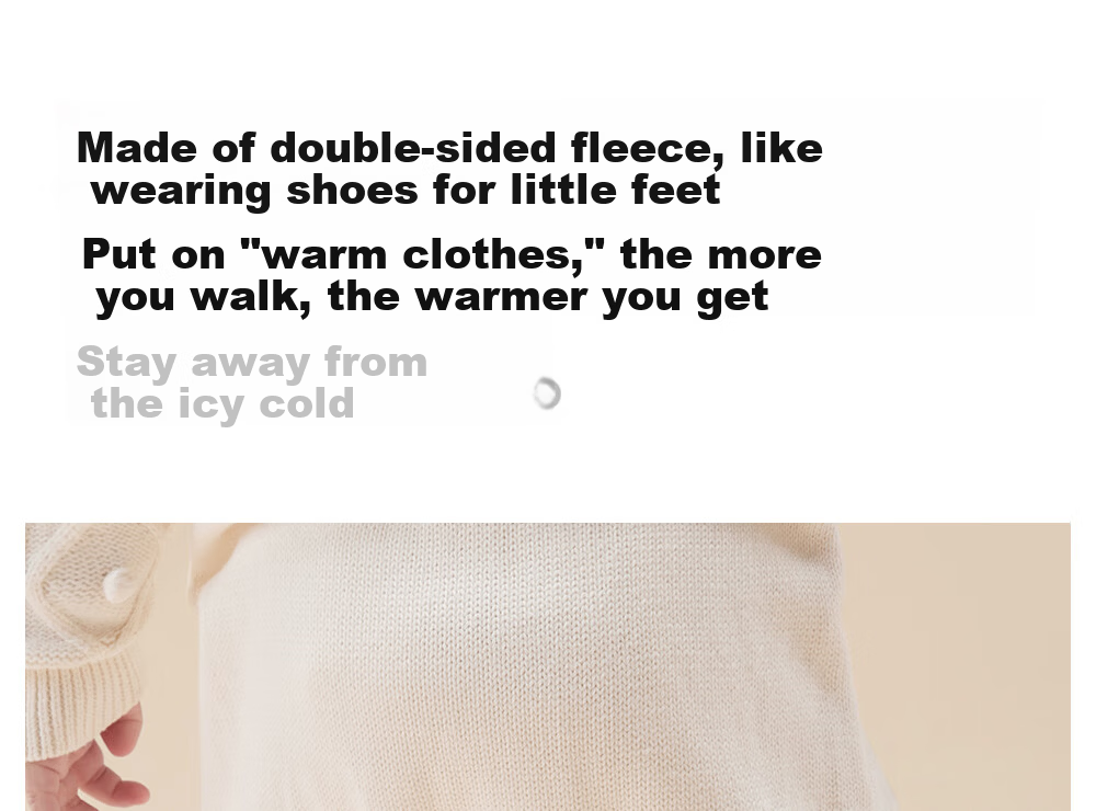 Beitais Baby Socks Winter Thickened Warm Double-Sided Fleece Cold-Resistant Non-Slip Newborn Class A Autumn Winter Boys Girls Infant 14