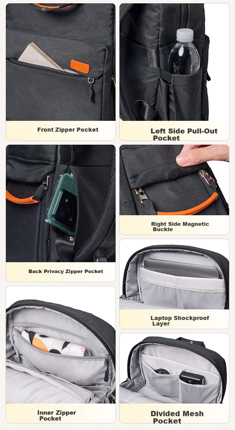 Llano C4 Light and Shadow Camera Backpack Portable Small Unisex Photography Bag One Camera Multiple Lenses DSLR Mirrorless Storage Bag Compatible with Sony, Canon, Fuji XT5, Nikon Z30/Z50 7