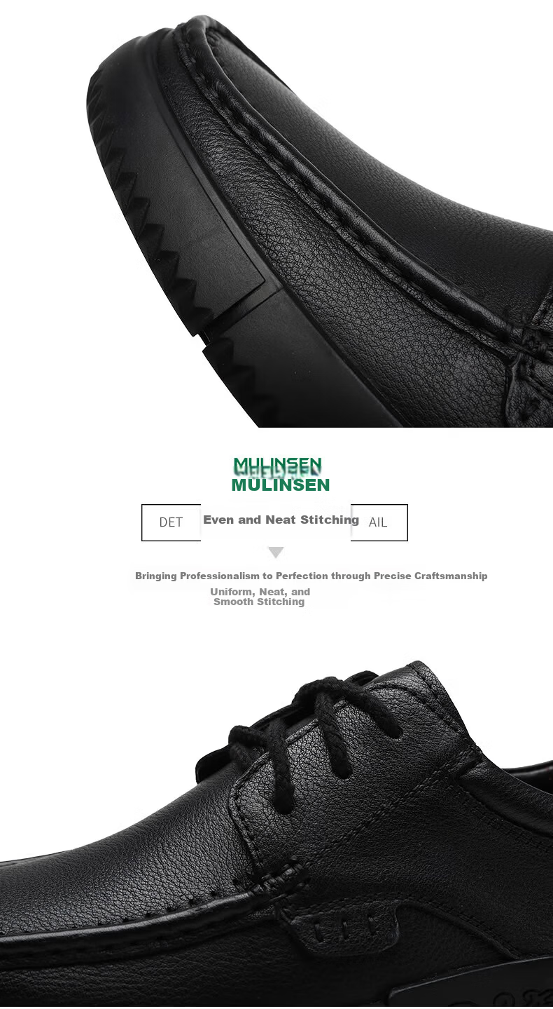 MULINSEN Men's First Layer Cowhide Business Casual Breathable Soft Sole Driving Shoes M9011026 6