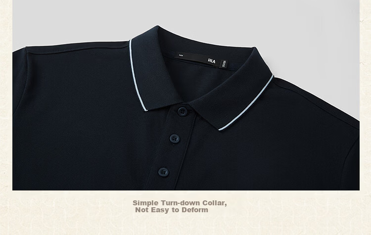 HLA Heilan Home Men's Short Sleeve Polo Shirt 2026 New Arrival Ma Dao Fa Cai Collar Cool Breathable Summer Short Sleeve 13
