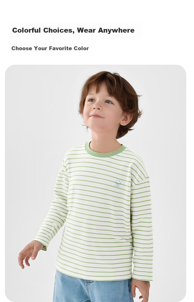 Balabala Kids Long Sleeve T-Shirt Boys 2026 New Spring Autumn Top Girls Cotton Skin-Friendly Red Undershirt 6