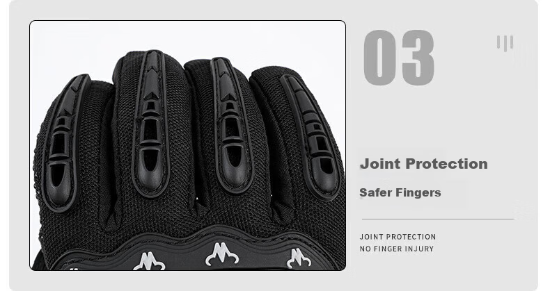 Chegui Mu Motorcycle Gloves Windproof Anti-fall Motorbike Riding Four-season Protective Full-finger Touchscreen Gloves 12