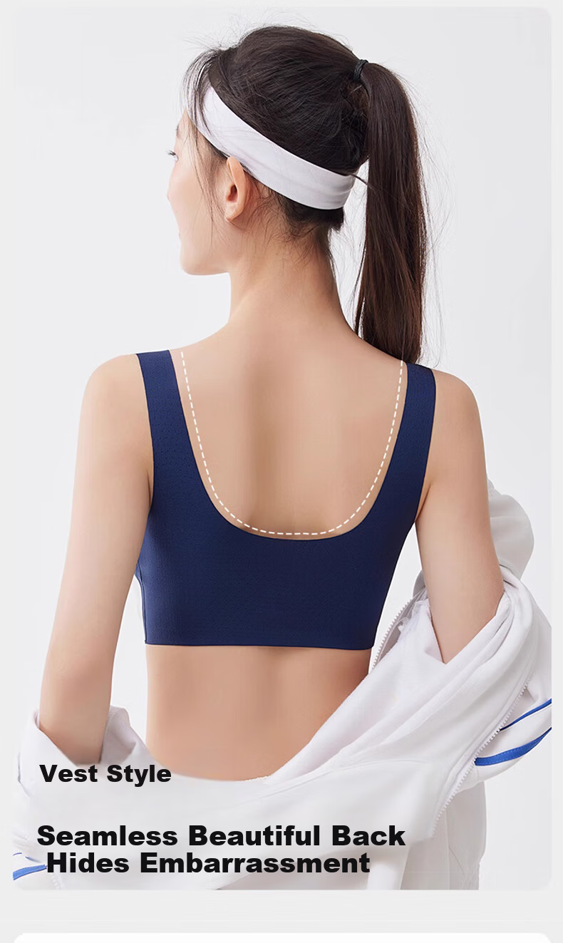 GRACEWELL 【Silk Antibacterial】Girls Sports Bra Shockproof Lift Developmental Fixed Cup White S 10
