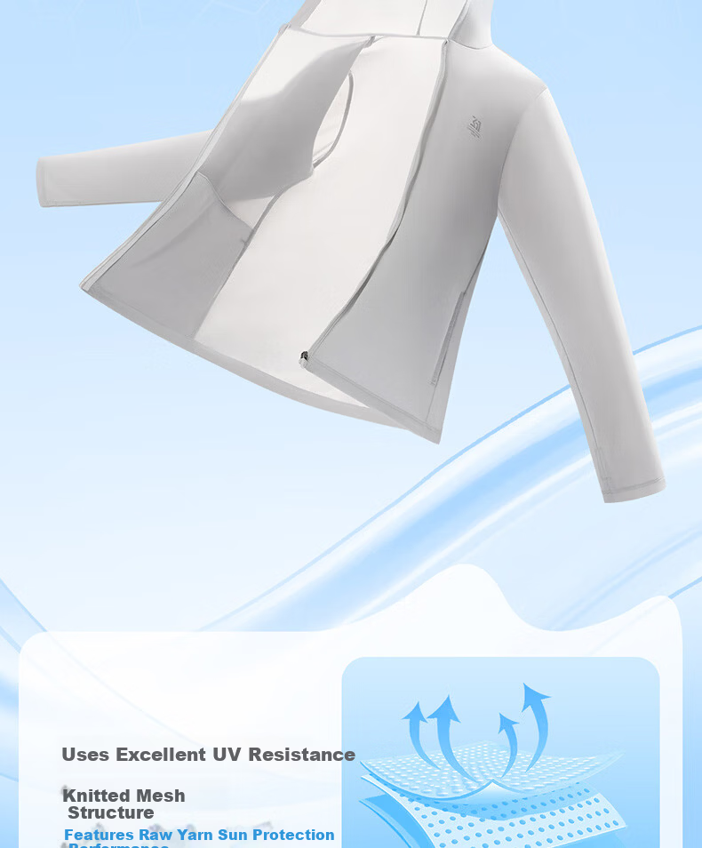361° Kids Sun Protection Jacket 26 Summer Boys and Girls Sports Outdoor Breathable Ice Skin Hooded Lightweight Coat Gray 130 4
