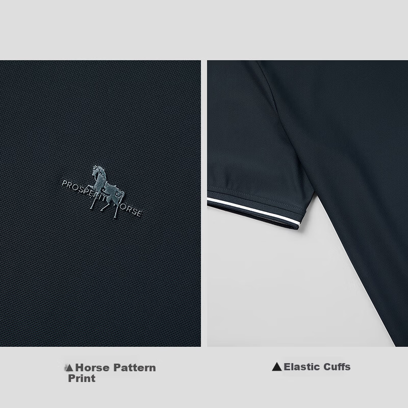 HLA Hailan Home Men's Short Sleeve Polo Shirt 2026 New Year Dunhuang Wrinkle-Free Summer Short Sleeve