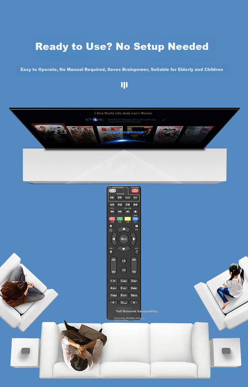 Craftsman Universal Set-Top Box Remote Control Compatible with China Telecom, Unicom, and Mobile Set-Top Boxes 3