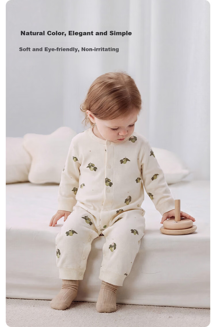 Babylove Anxinrou Baby Romper Spring and Autumn Pure Cotton Baby Jumpsuit Crawling Suit Pear Joy 2