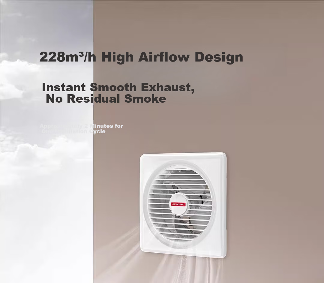 Meisheng 6-Inch Window Wall Exhaust Fan DC Inverter Silent Two-Speed Bathroom Ventilation Fan APC15A 12