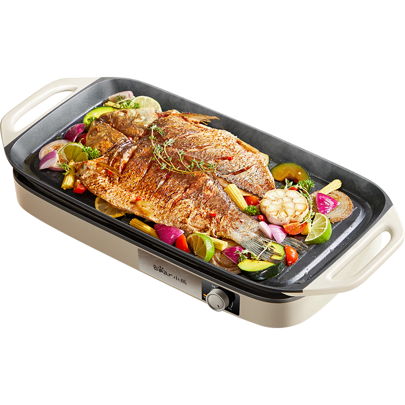 Bear Electric Grill Pan, Home Electric Barbecue Stove, Multi-Functional Non-Stick Kebab And Meat Roasting All-In Machine, Detachable Barbecue Grill DKL-H21P1