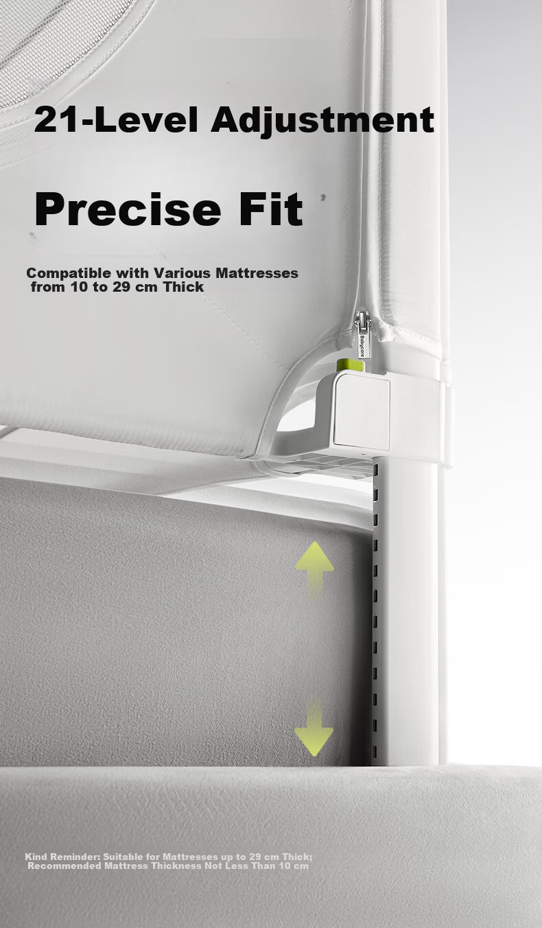Babycare Bed Rail Baby Crib Guardrail Anti-Fall Protective Fence Children's Barrier 1.8m Dot White 11