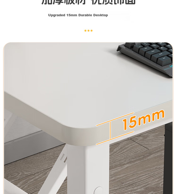 Anerya No-Installation Computer Desk Foldable Gaming Desk Study Office Desk Bedside Writing Desk 80cm 5