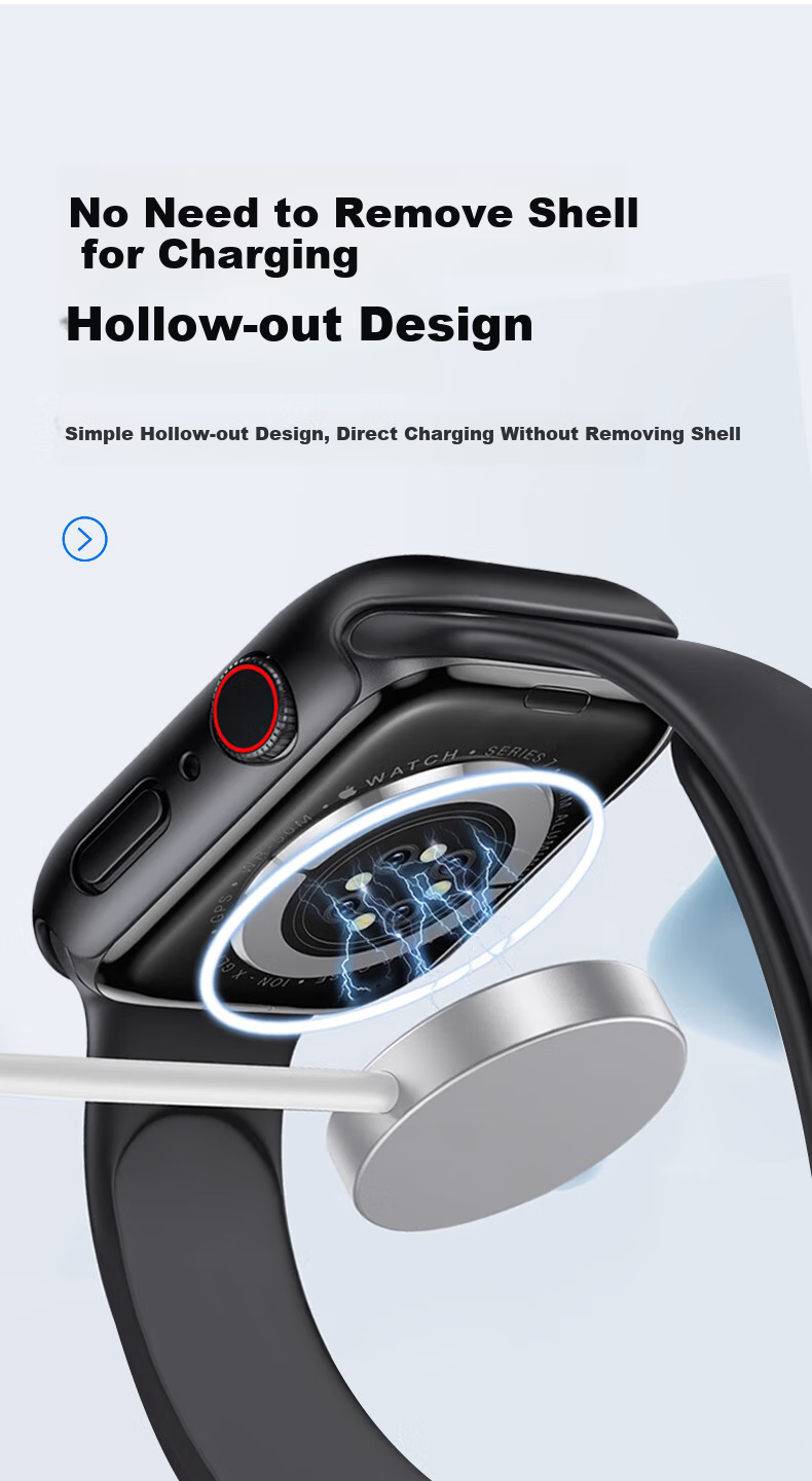 Mashi Compatible Apple Watch Protective Case, iWatch S10 Full Coverage Tempered Glass Screen Protector, Shockproof and Scratch-resistant Black 46mm 7