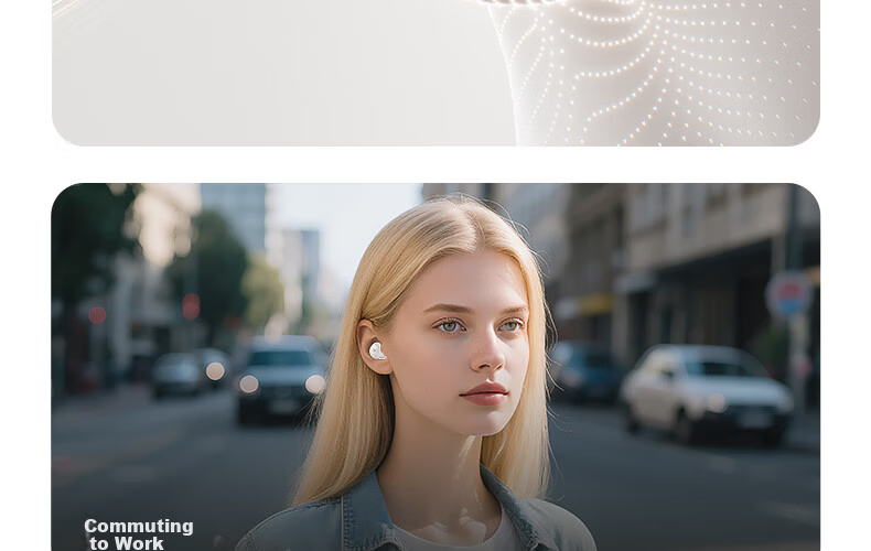 IKF Loulan [Single Ear Only 4.1g] Wireless Bluetooth In-Ear Earphones Active Noise Cancelling LDAC High-Definition Decoding Bluetooth 6.0 Long Battery Life Gaming Music Sports Earbuds Beige Pink 26
