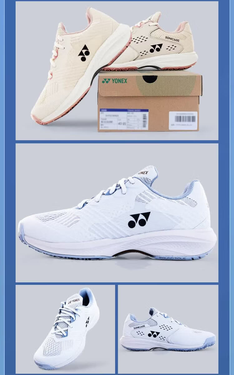YONEX Badminton Shoes for Women, Breathable And Non-Slip, Suitable for All Court Types, SHTSCLGEX, Pearl Pink, Size 38 13