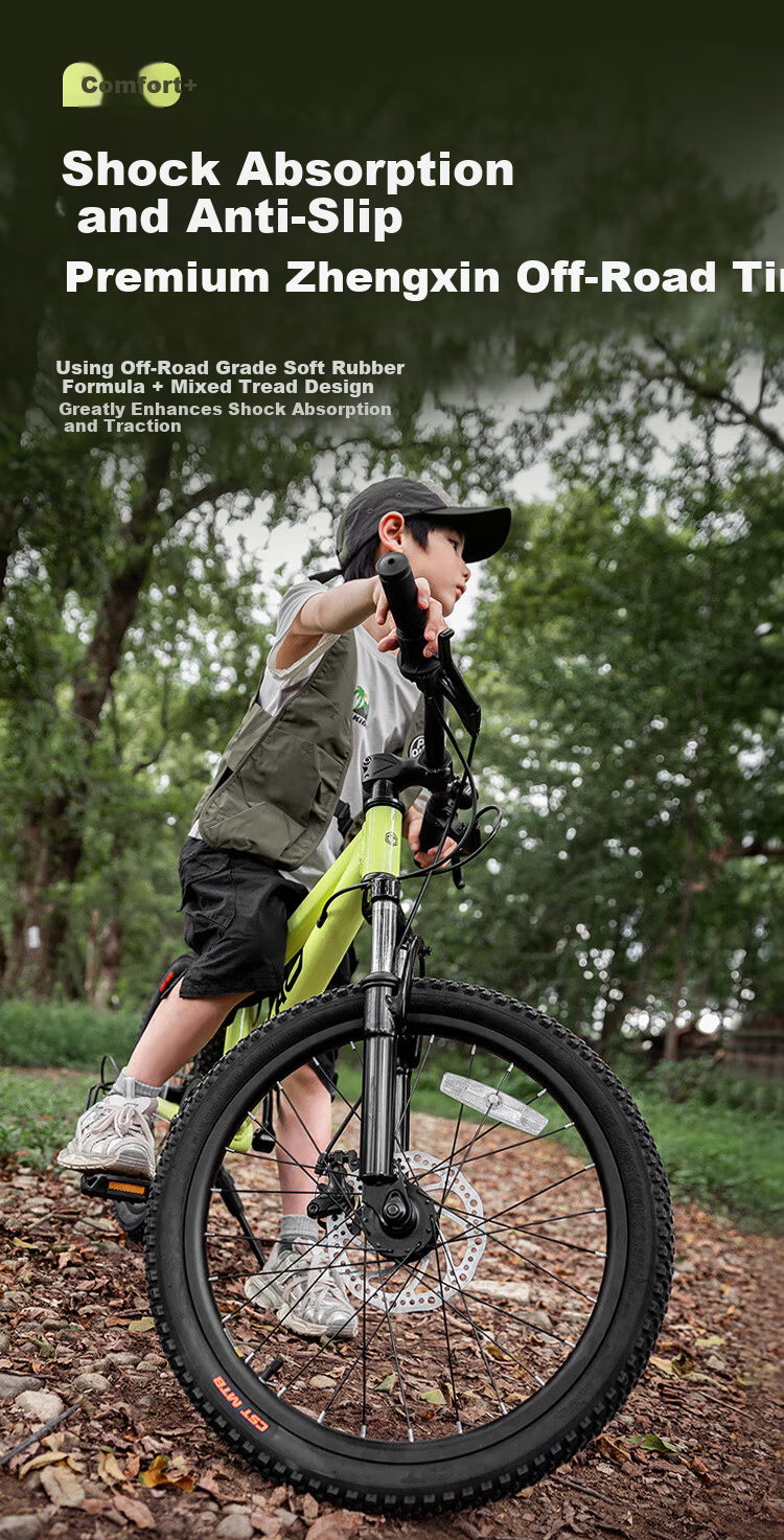 JD Original Lingyue Children's Bicycle Sold by JD Mountain Bike for Ages 3-6, Student Bicycle for Boys And Girls, 16-Inch Lime Gree 4