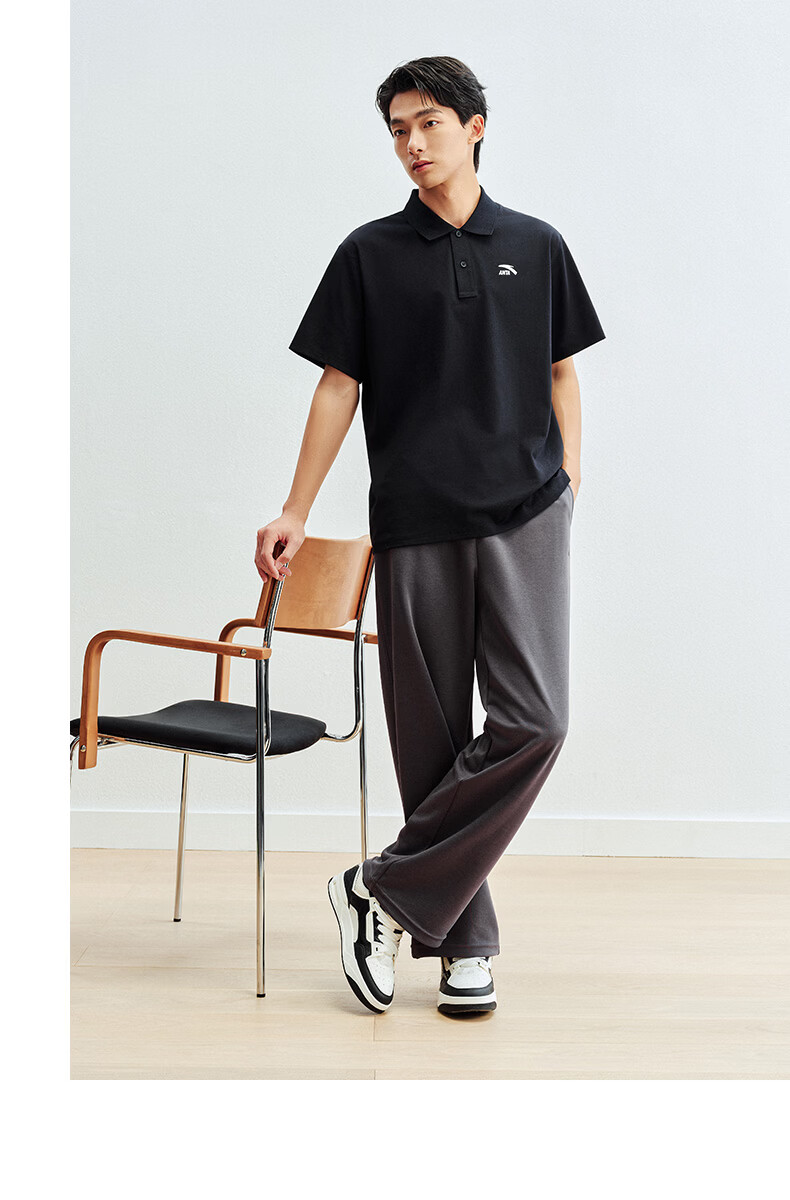 Anta Xingdong Polo | Casual Collared Short Sleeve Men's Summer Quick-Dry Business Commuter Colorful Polo Shirt Top 4