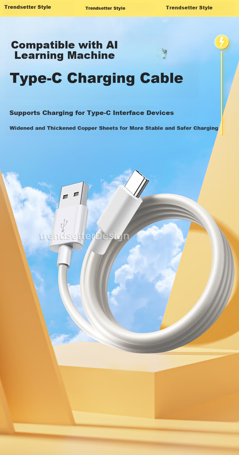 Trendy Style Apple 17/16/15 Charger and Charging Cable 30W Fast Charge Set for iPhone 17/16/15/Pro/Pro Max/Plus Type-C Data Cable 8