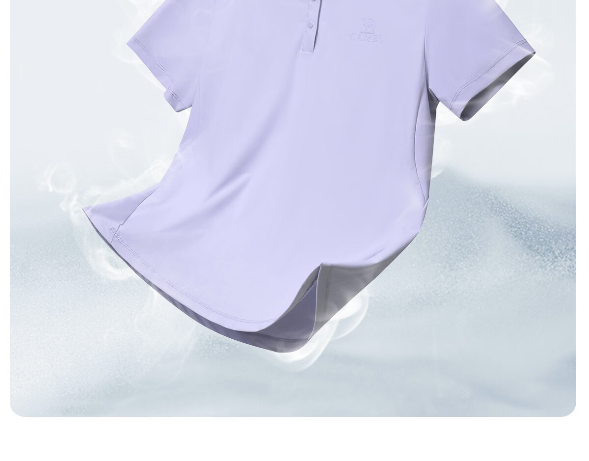 CAMEL Outdoor Quick-Dry Short Sleeve Polo Shirt Ice Cooling Wrinkle-Resistant Breathable Sweat-Absorbing Sports Sun Protection Top A25BZ01059 31