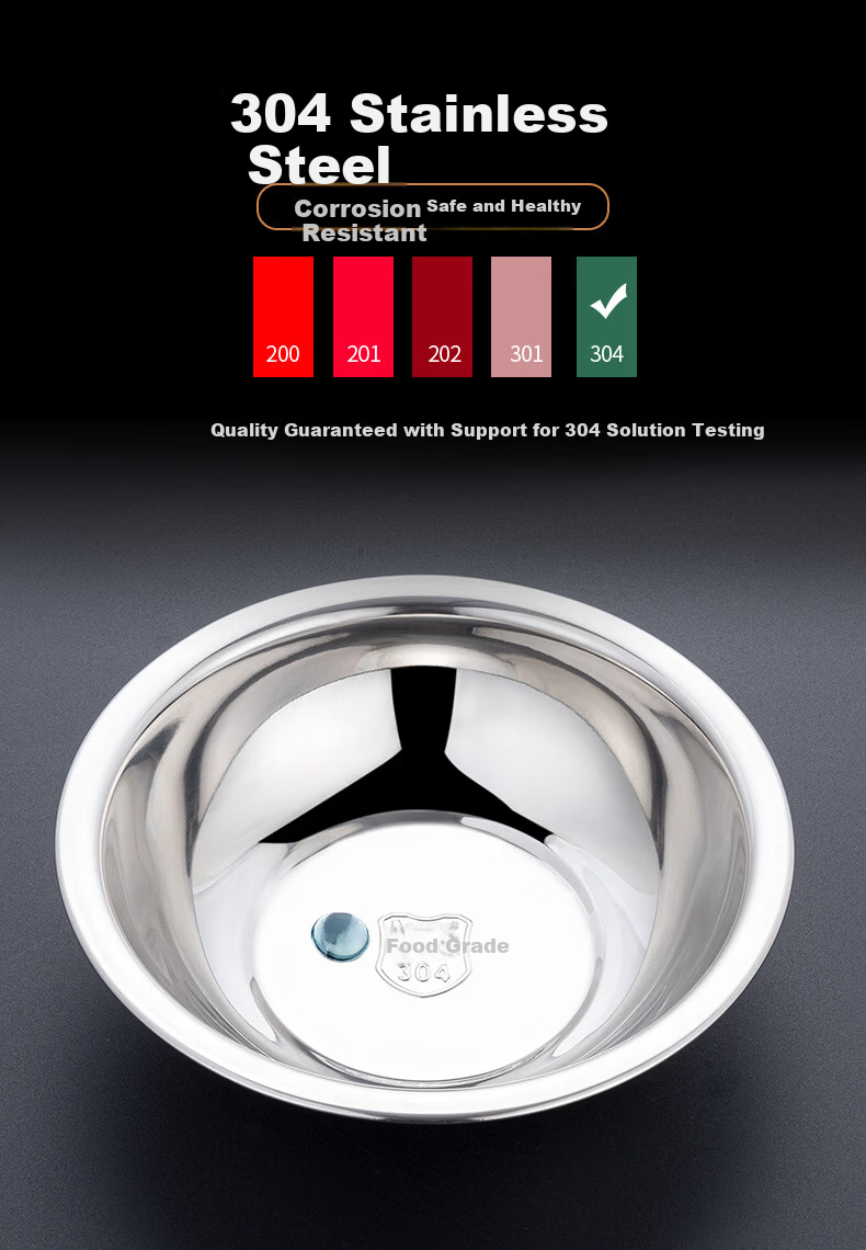 Golden Key 304 Thickened Stainless Steel 14cm Measuring Bowl Kitchen Vegetable Basin Seasoning Bowl Egg Beating Bowl GK-MD140 3
