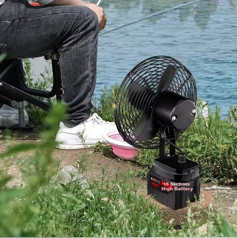 Wulang Machinery Wireless Long-Lasting Lithium Battery High-Power Rechargeable Outdoor Portable Stall Cooling Fan 10