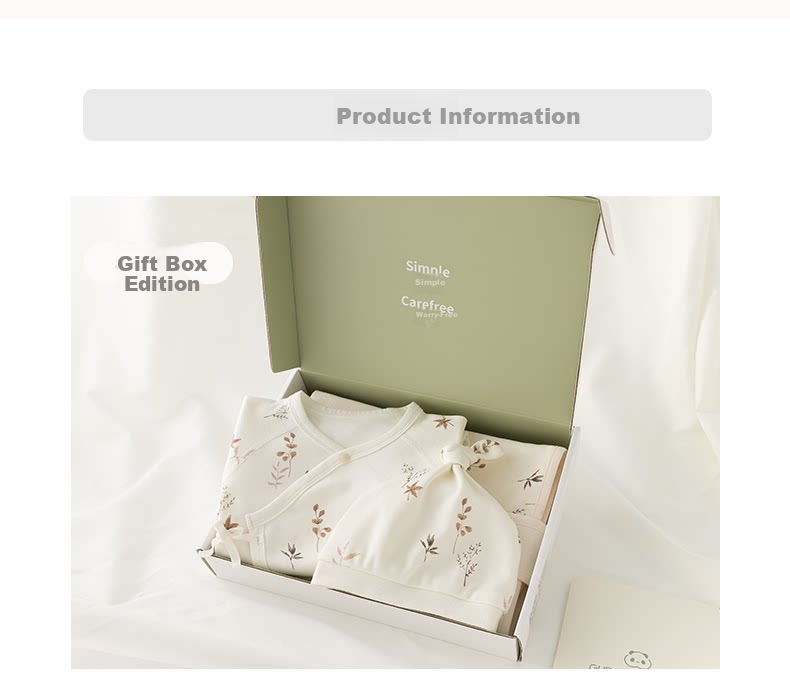 Guaiqi Bear Maternity Gift - Newborn Baby Romper Spring Autumn Jumpsuit Summer Thin Gift Box - Member Discount 20