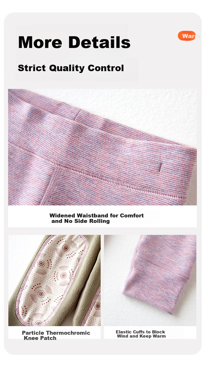 Langsha Children's School Uniform Magic Cotton Pants Boys Autumn Winter Fleece Lined Warm Pants Girls Thickened Inner Pants for Elementary Students 8
