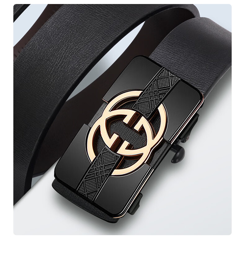 CARTELO Men's Genuine Leather Ratchet Belt Automatic Buckle Waistband Birthday Gift for Boyfriend Husband Dad Father 21