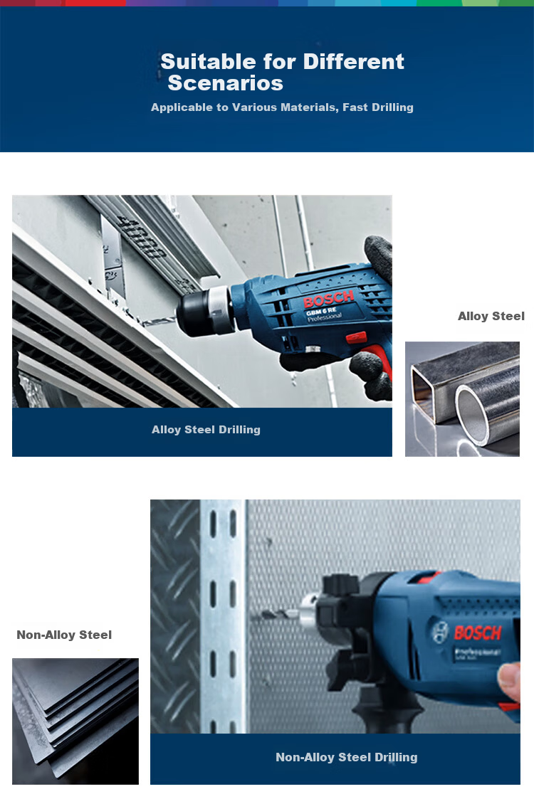BOSCH High-Speed Diamond Twist Drill Bit Alloy Steel Metal Drilling (10 Pieces) HSSG 2.5*30*57mm 4