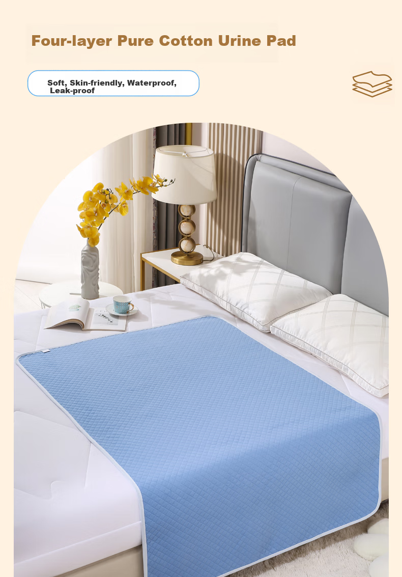 Love Shore Pure Cotton Waterproof Washable Large Size Urine Pad Adult Care Mat Elderly Baby Large 120x180cm 1